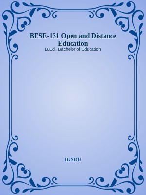 BESE-131 Open and Distance Education